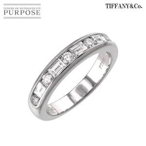 ティファニー TIFFANY&Co. ハーフサークル チャネル セッティング バンド 9号 リング ダイヤ Pt 指輪 Diamond Ring 90201121