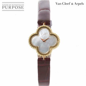  Van Cleef & Arpels VanCleef&Arpels Suite aru handle bla watch VCARO8WS00 diamond K18PG quartz Alhambra 90210255