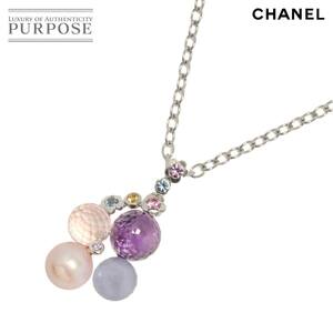 シャネル CHANEL マドモアゼル マルチストーン ネックレス 80cm K18 WG ホワイトゴールド 750 Multi Stone Necklace 90202228