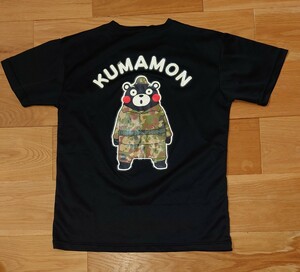 戦人　半袖Ｔシャツ　迷彩服を着たくまモン　サイズS