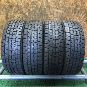 DUNLOP　WINTERMAXX　WM02　185/60R15　84Q　極上バリ山４本価格　X-43　福岡　★引き取り大歓迎★20年製★早めの冬支度★即決サービス品★