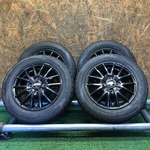 MID　SCHNEIDER　13×4J　100/4H　155/65R13　極上バリ山冬タイヤ付き　X-183　福岡　★引き取り大歓迎★21年製★早めの冬支度★