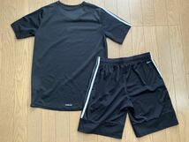 ★adidas AEROREADY 半袖上下セット 160 黒★_画像2