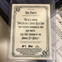 2023 Topps ALLEN & GINTER NICK PRATTO RELIC ROYALS RC AGRA-NP_画像3