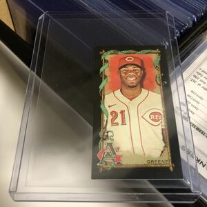 2023 Topps Allen & Ginter Hunter Greene #182 Black Mini Cincinnati Reds.