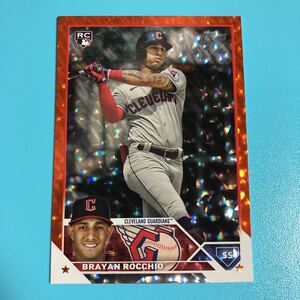 299枚限定 Brayan Rocchio 2023 Topps Update Series #US214 Orange Ice Foil /299 Rookie RC Guardians.