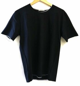 WROLEM Tシャツ メンズ 半袖 カジュアル 綿 ファッション 丸襟 柔らかい おおきいサイズ 無地 ブラック Lサイズ 【USED品】01 01546