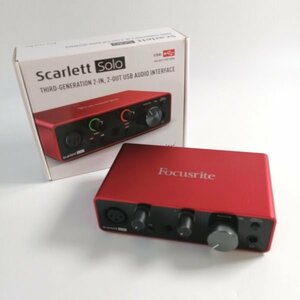 Focusrite Scarlett Solo 3rd Gen オーディオインターフェイス レッド フォーカスライト 2-IN/2-OUT 【アウトレット品】 02 03811