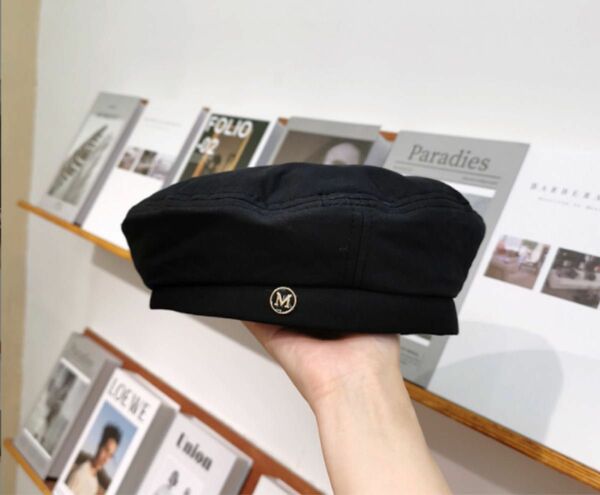 ベレー帽 帽子　ファション　　大人気　レディース　可愛い　韓国風 黒