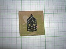 特価SALE！U.S.Army chevron rank w/hook: (Army 3-Color OCP) Sergeant Major 上級曹長OCP裏ベルクロ付階級章(Vanguard) 在庫限り_画像1