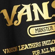 VANSON ドライ長袖Tシャツ ACVL-903 オールブラック【XXLサイズ】バンソン 当店別注 吸汗速乾 抗菌防臭 UVカット スポーツウェア_画像7