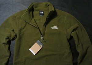 本物正規◆ノースフェイス◆ニットハーフジップフリース TEXTURE CAP カーキグリーン■S■新品■アメリカ限定/37U/MILITARY OLIVE