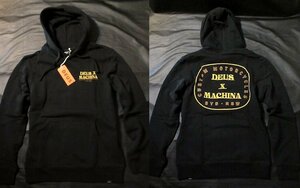 本物正規◆Deus ex Machina デウス◆スウェットパーカー Unshore■S■黒■新品 ■アメリカ購入/裏地起毛■オーガニックコットン