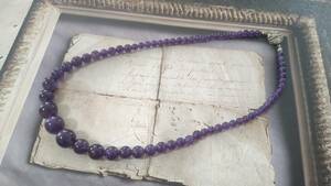  beautiful goods purple color Stone gradation necklace amethyst 