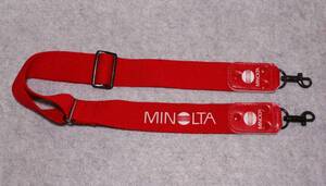 [eiA38]ミノルタ　カメラ　ストラップ　赤　 MINOLTA strap red 　