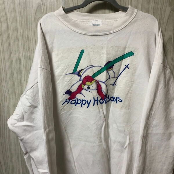 90s XXL ビッグサイズ　白スウェット USA