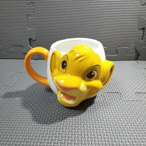 ライオンキング「シンバ マグカップ 1個」陶器製 フェイスマグ 立体マグ ディズニー Disney