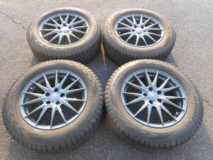 weds ウェッズ VELVA SPORT Z アルミホイール 7J 17インチ +48 美品 225/65R17 ヨコハマ ice GUARD G075 2020年製 8～9分山 スタッドレス付