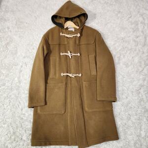 【極美品】MARKAWARE MONTY COAT REAL SHETLAND MELTON マーカウェア ダッフルコート メルトン レザー キャメル 大きめ メンズ 