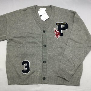 【北海道・沖縄以外送料無料】【新品】US.POLO ASSN メンズ ニットカーディガン（Vネック ゆったりタイプ）　　S　　モクグレー★23416