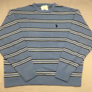 【送料無料】【新品】US.POLO.ASSN　メンズセーター（ゆったりタイプ）　　M　　　サックス★23414