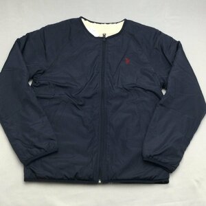 【送料無料】【新品】US.POLO ASSN レディース ノーカラーボアブルゾン＜ジャケット＞（リバーシブル）　　Ｍ　　ネイビー★13810