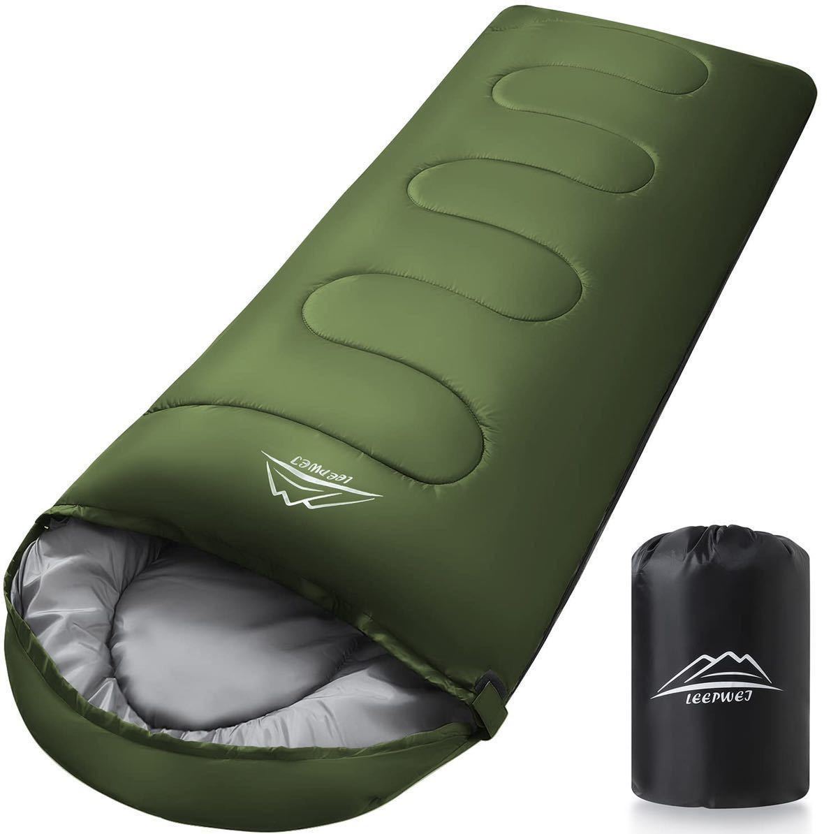 寝袋 封筒型 軽量 保温 -15度耐寒 防水シュラフ コンパクト アウトドア