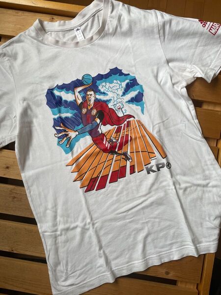 クリスタプス・ポルジンギス Tシャツ NBA Marvel マーベル Thor ソー アディダス Adidas ホワイト