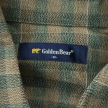 【新品 未使用】 Golden Bear ゴールデンベア 秋冬 長袖 チェック ネル シャツ Sz.M　メンズ　A3T11244_9#B_画像8