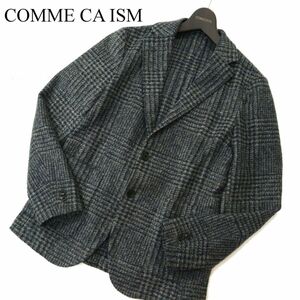 COMME CA ISM Осень и зима Итальянская ткань John Mc Pile.it Mohair Blend Glen в клетку Куртка Sz.S Мужская A3T11147_9#N