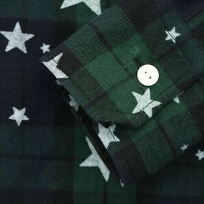 McGREGOR マクレガー 秋冬 スター 総柄★ 長袖 ワーク チェック ネル シャツ Sz.M メンズ A3T11574_A#Bの画像3