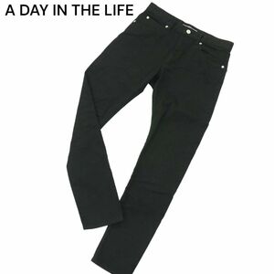 A DAY IN THE LIFE ユナイテッドアローズ 通年 ストレッチ★ スキニー デニム パンツ ジーンズ Sz.S　メンズ 黒 日本製　A3B04764_A#R