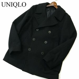 22AW★ UNIQLO ユニクロ 秋冬 Pコート Sz.M　メンズ ネイビー 通勤 通学にも　A3T11484_A#N