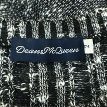 Dean&McQueen バッファローボブス リネン混 ケーブル編み 切替 メランジ コットン ニット セーター Sz.2　メンズ 黒 日本製　A3T11815_A#J_画像5