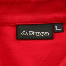 Kappa GOLF カッパ ゴルフ 秋冬 ロゴ刺繍 ワッペン★ ストレッチ 長袖 ボタンダウン ポロシャツ Sz.L　メンズ　A3T11321_9#E_画像7