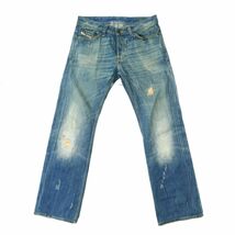 イタリア製★ DIESEL ディーゼル 【VIKER 008K2】 ダメージ加工 ストレート デニム パンツ ジーンズ Sz.28　メンズ　A3B04874_A#R_画像2