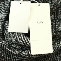【新品 未使用】 Lui's ルイス グレンチェック 裏起毛 オーバーサイズ プルオーバー ドレープ パーカー Sz.S　メンズ 日本製　A3T12146_A#N_画像5