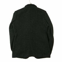 MUJI 無印良品 秋冬 ウール ジャージー ニット★ アンコン テーラード ジャケット Sz.L　メンズ グレー　A3T12136_A#N_画像4