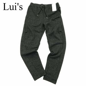 【新品 未使用】 Lui's ルイス 秋冬 イージー ストレッチ ヘリンボーン テーパード パンツ Sz.S　メンズ グレー 日本製　A3B04976_A#Q