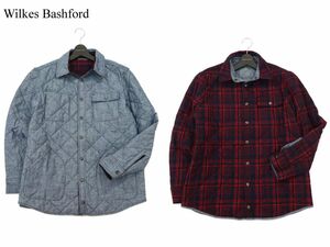 Wilkes Bashford タカキュー 秋冬 2way リバーシブル★ キルティング チェック 中綿 ジャケット Sz.XL　メンズ 大きいサイズ　A3T11152_9#N