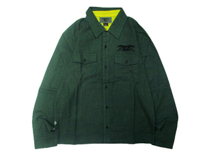 値引き☆新品 ANTIHERO アンタイヒーロー BASIC EAGLE FLANNEL SHIRT イーグル ネルシャツ Dark Green SIZE:L.アンチヒーロー doom sayers