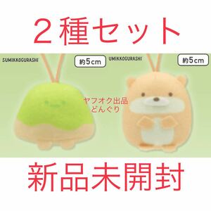 すみっコぐらし すみっコキャンプ ちびマスコット やま （なつやま） かわうそ 2種セット 新品未開封 マスコット ぬいぐるみ 非売品 激レア