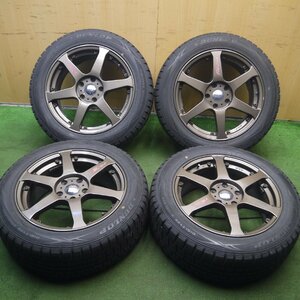 バリ溝！キレイ！9.5分★Team 5ZiGEN 5次元 215/55R17 スタッドレス ダンロップ ウインターマックス WM01 17インチ PCD114.3/5H★