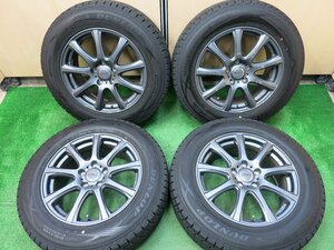 [送料無料]バリ溝！19年！綺麗！9.5分以上★スタッドレス 225/65R17 ダンロップ SJ8 DUFACT PCD114.3/5H★2121401ヒス