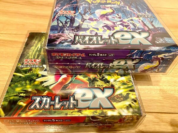 【 箱付＆ケース入り】バイオレットex30パック＋スカーレットex30パック 合計2BOX＋AR2枚オマケ付き　ミモザ サーナイト