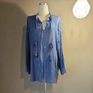 AZULbymoussy】 シアーブラウス シースルー チュニック 