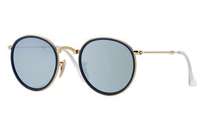 RayBan レイバン Folding Round Metal 折りたたみ サングラスRB3517-001/30 洒落