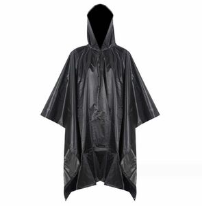 ブラック レインコート レインポンチョ折りたたみ レインウェア 雨具 防水