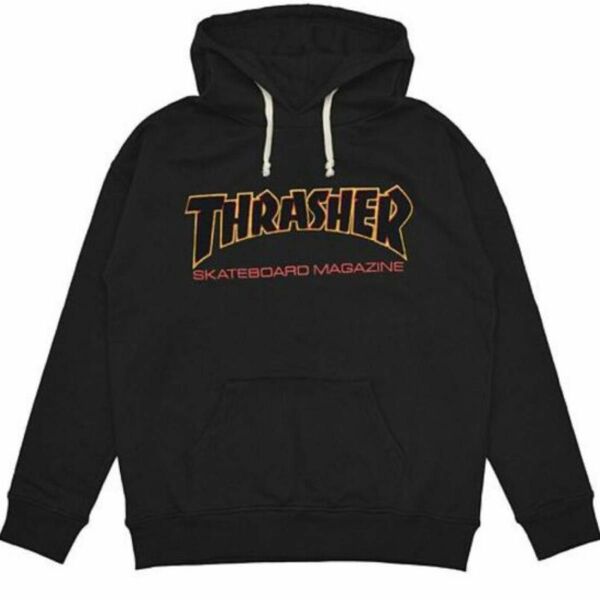 新品 スラッシャー THRASHER メンズ パーカー ブラック　M 