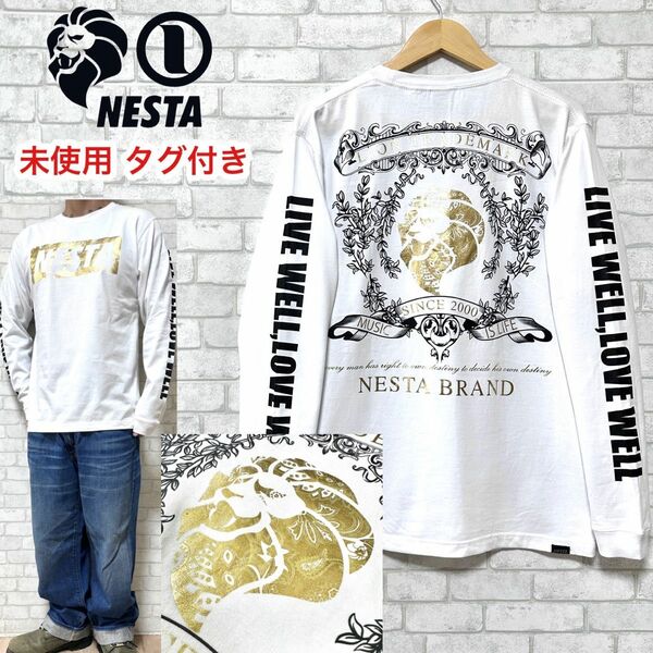 ☆未使用タグ付き☆NESTA BRAND ビッグプリント ロングスリーブTシャツ